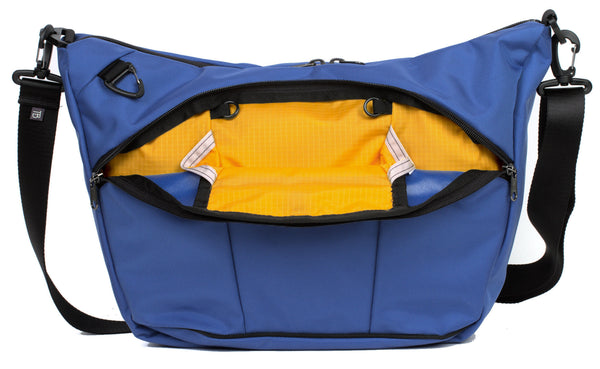 The Parental Unit in Constellation (light blue) Ballistic with Marigold (yellow with light yellow grid) 210 Cerylon interior.